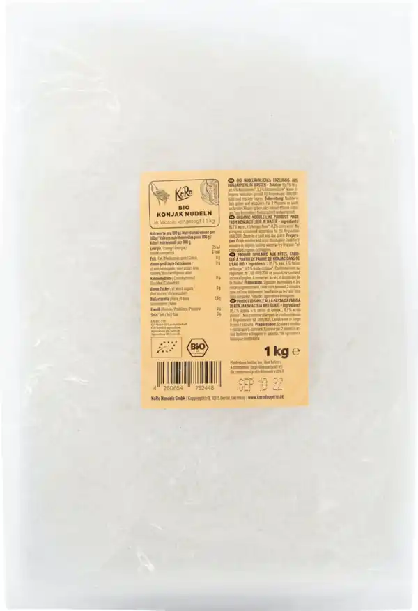 Bild 1 von KoRo Bio Konjaknudeln in Wasser, 1 kg