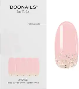 Doonails UV Gel Strips Gold Glitter Ombre
