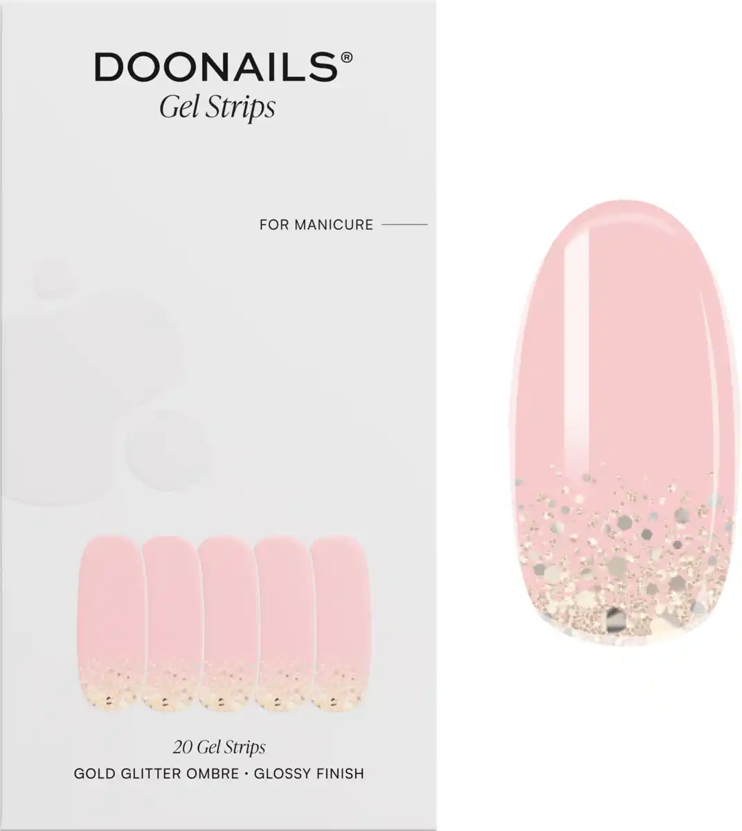 Bild 1 von Doonails UV Gel Strips Gold Glitter Ombre