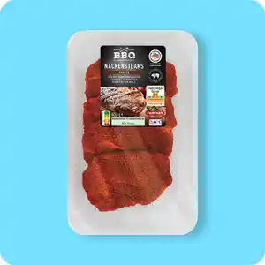 BBQ Nackensteaks, gewürzt, Ranger oder Tropical-Chili