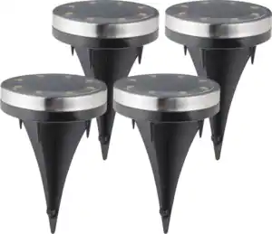 IDEENWELT Solar-Gartenleuchten 4er-Set