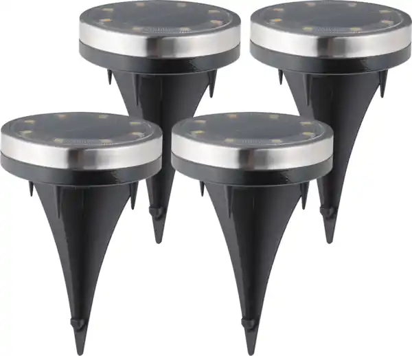Bild 1 von IDEENWELT Solar-Gartenleuchten 4er-Set