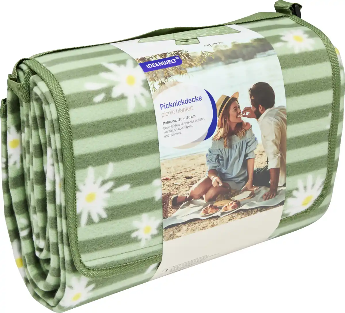Bild 1 von IDEENWELT Picknickdecke 150 x 170 cm Blumen