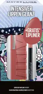 Maybelline New York Super Stay Vinyl Ink Peachy & Color Sensational Shaping Lipliner Dusty RoseSet
