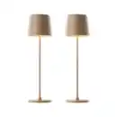 Bild 1 von LED-Akku-Tischleuchte Kaami, 2er-Set, cappuccino matt