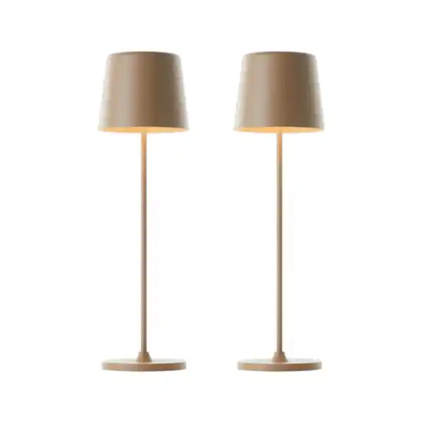 Bild 1 von LED-Akku-Tischleuchte Kaami, 2er-Set, cappuccino matt