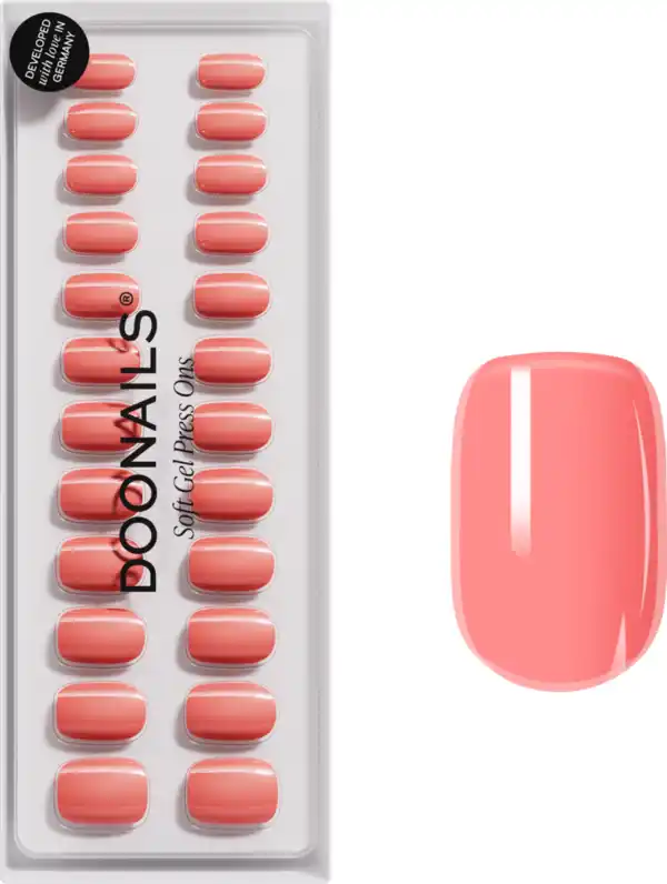 Bild 1 von Doonails Soft Gel Press Ons Short Square Peach Please