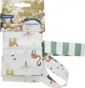 IDEENWELT Nasstasche Tiere/ Streifen 2er Set