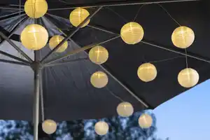 IDEENWELT Solar-Lampion-Lichterkette