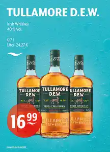 TULLAMORE D.E.W. Irish Whiskey 40 % Vol.