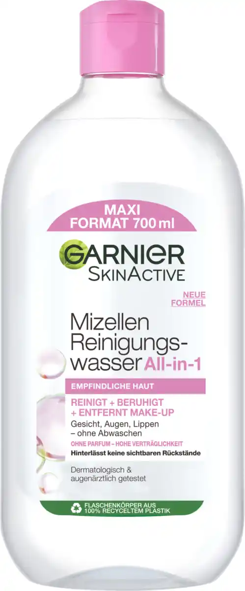Bild 1 von Garnier SkinActive Mizellen Reinigungswasser All-in-1 Sensitiv, 700 ml