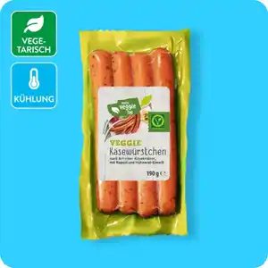 MEIN VEGGIE TAG Veggie Grillwürste, Käsewürste