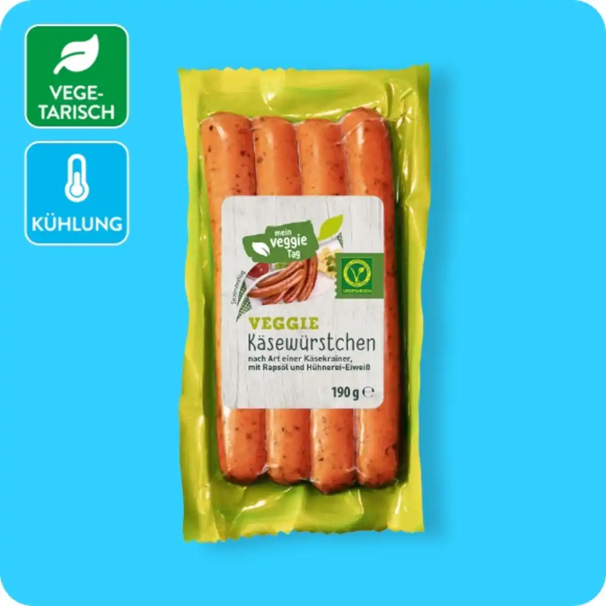 Bild 1 von MEIN VEGGIE TAG Veggie Grillwürste, Käsewürste