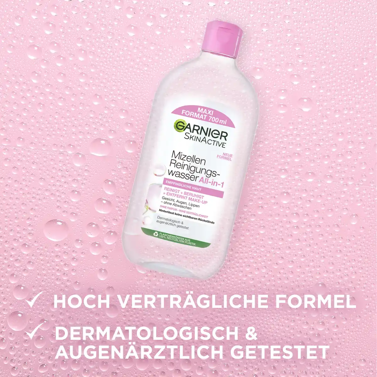 Bild 4 von Garnier SkinActive Mizellen Reinigungswasser All-in-1 Sensitiv, 700 ml