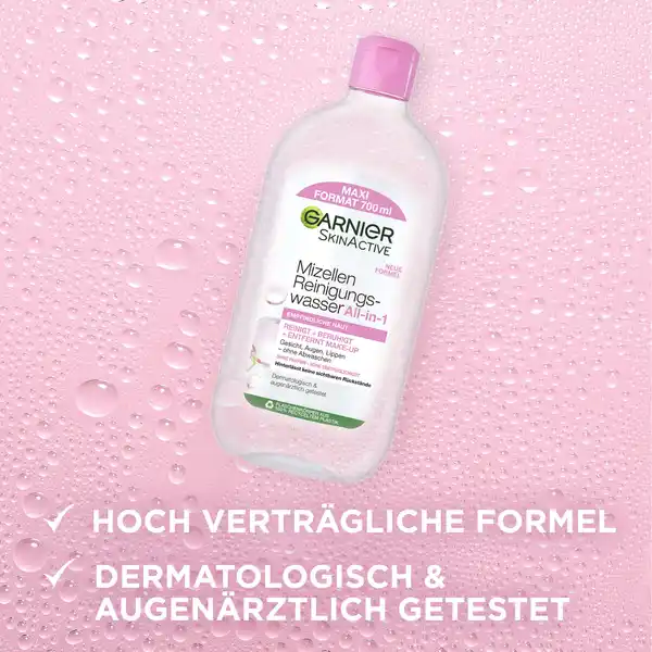 Bild 4 von Garnier SkinActive Mizellen Reinigungswasser All-in-1 Sensitiv, 700 ml