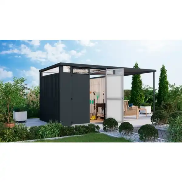 Bild 1 von Gartenhaus »Osten 2«, BxHxT: 452 x 218 x 11 cm, (Außenmaße inkl. Dachüberstand), Wandstärke 0,5 mm