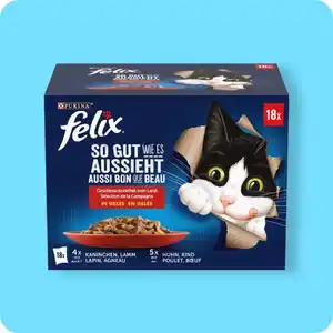FELIX® Katzennassfutter, Verschiedene Sorten
