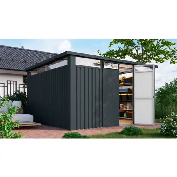 Bild 1 von Gartenhaus »Osten 4«, BxHxT: 403 x 220 x 22,5 cm, (Außenmaße inkl. Dachüberstand), Wandstärke 0,5 mm