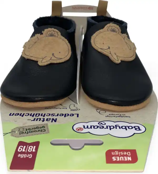 Bild 1 von Babydream Lederschühchen, blau Gr. M 18/19