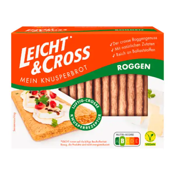 Bild 1 von LEICHT & CROSS Knusperbrot Roggen 125g