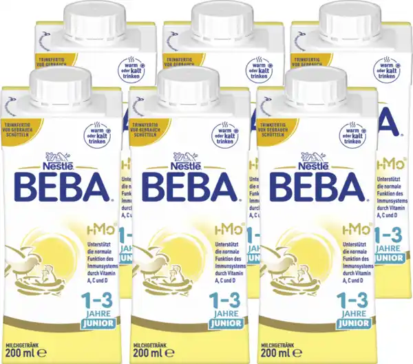 Bild 1 von BEBA Milchgetränk Junior 1-3 Jahre Vorteilspack, 1.200 ml