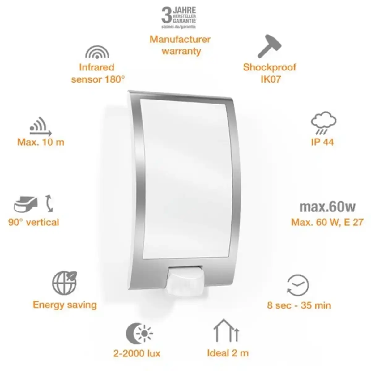 Bild 3 von Sensor-Außenleuchte »L 22 S«, 60 W, inkl. Bewegungsmelder