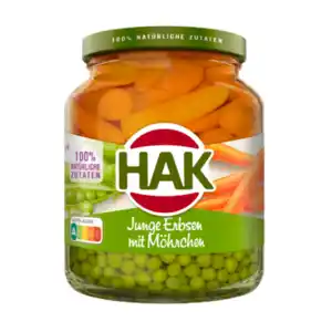 HAK Junge Erbsen mit Möhrchen 350g