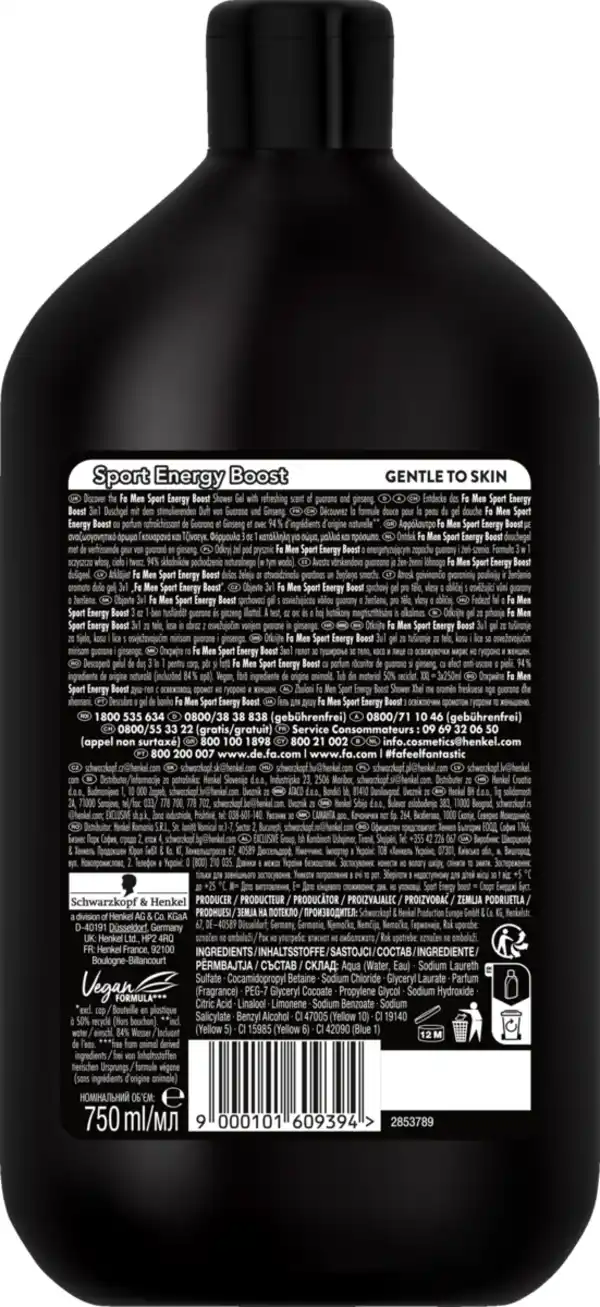 Bild 2 von Fa Men Duschgel Sport Energy Boost XXL, 750 ml