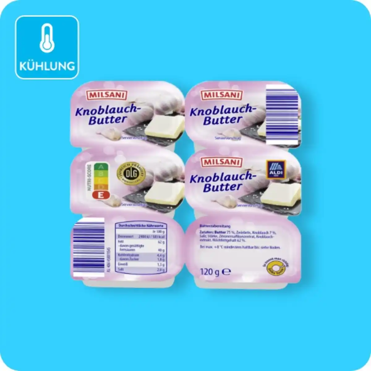 Bild 1 von MILSANI Knoblauch- oder Kräuterbutter