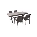 Bild 1 von Garden Pleasure Gartenmöbel-Set 'Rana/Davina' dunkelgrau 5-teilig