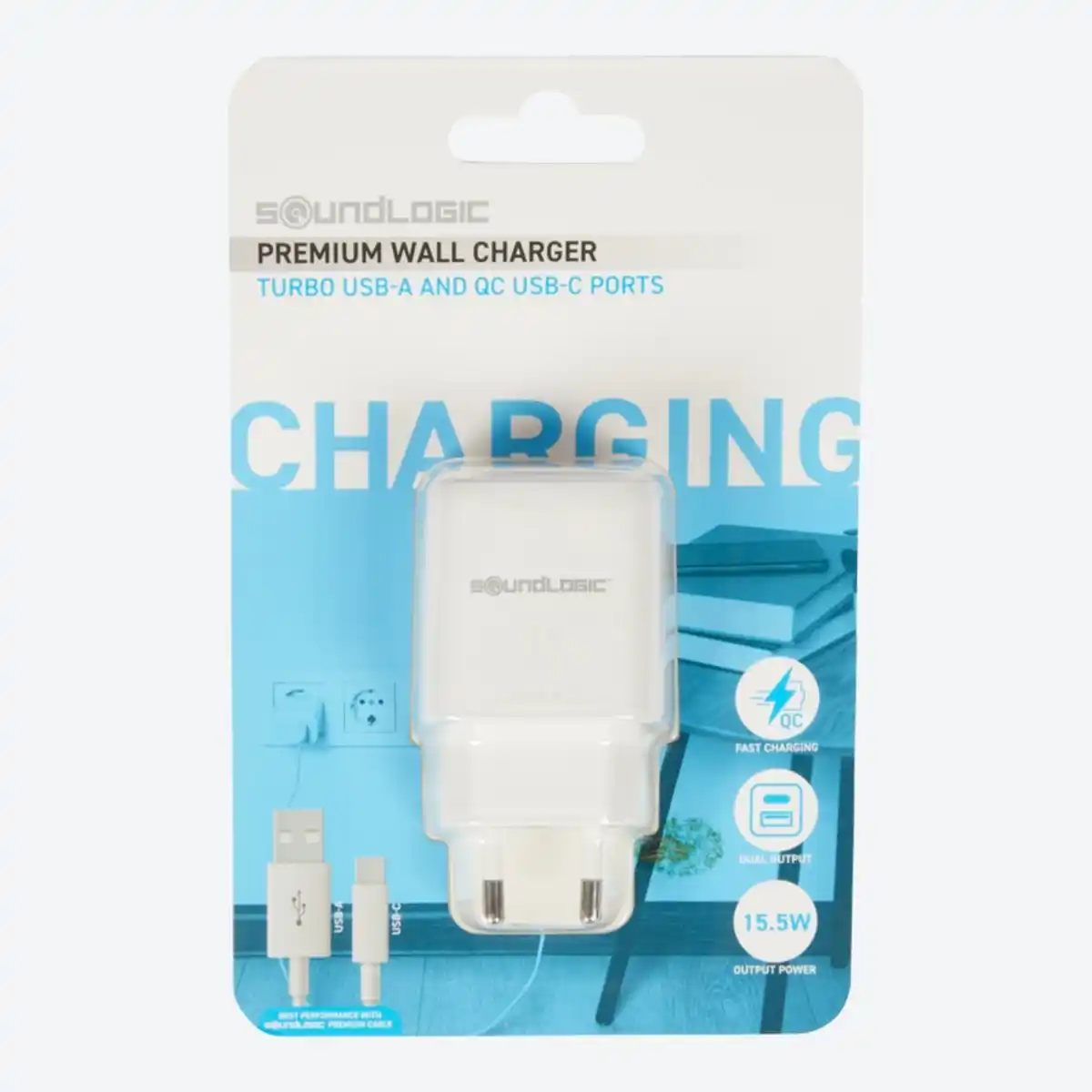 Bild 4 von Soundlogic Schnell-Ladegerät mit USB-Type-A & -C-Anschluss