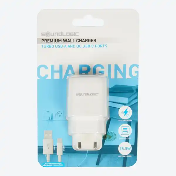 Bild 4 von Soundlogic Schnell-Ladegerät mit USB-Type-A & -C-Anschluss