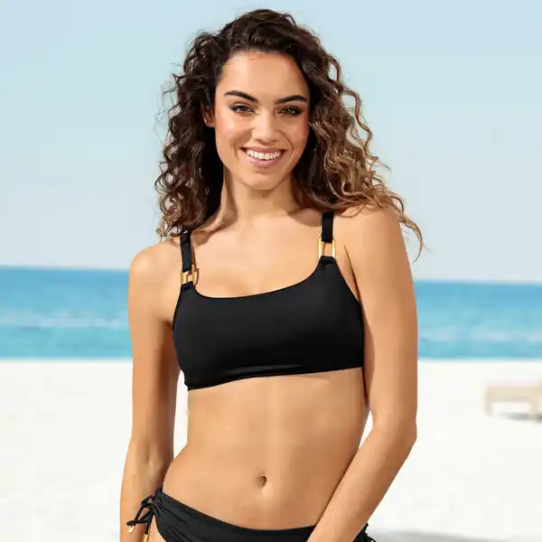Bild 1 von Damen-Bikini-Oberteil mit goldfarbener Verzierung