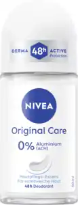 NIVEA Original Care Deodorant Roll-On, 50 ml