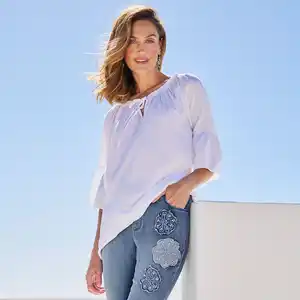 Damen-Bluse aus reiner Viskose