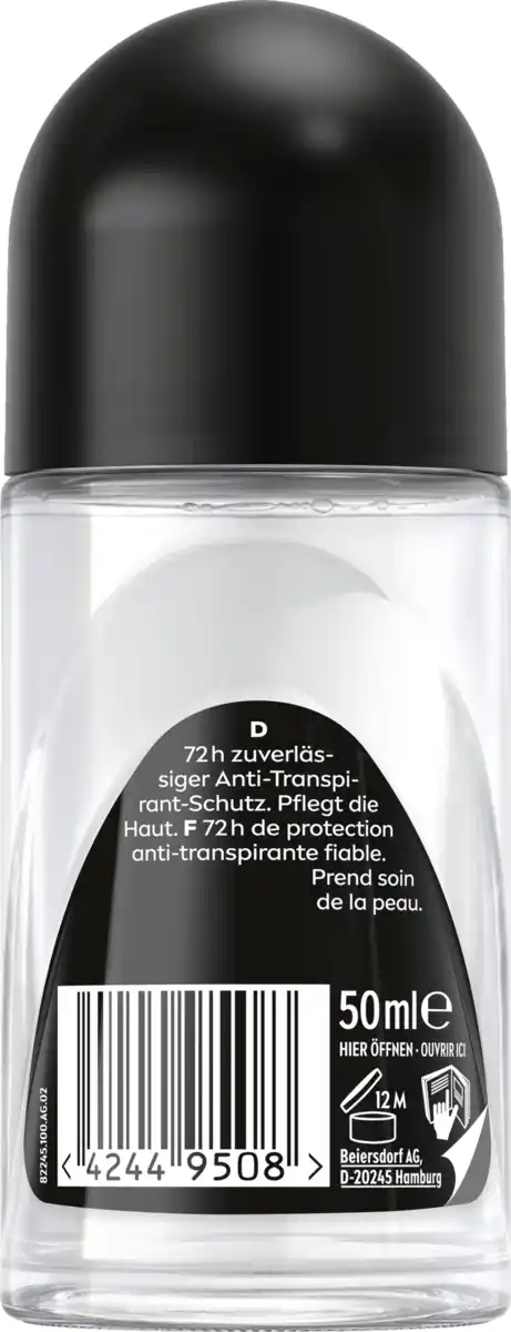 Bild 2 von NIVEA MEN Black & White Invisible Original Anti-Transpirant Roll-On, 50 ml