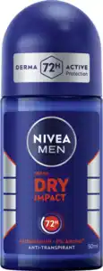 NIVEA MEN Dry Impact Anti-Transpirant Roll-On, 50 ml