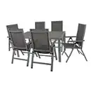Bild 1 von Garden Pleasure Gartenmöbel-Set 'Grace' grau klappbar 7-teilig