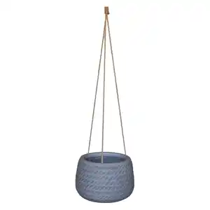 toom Hängeampel 'Pacaya' Fiberglas grau P75 Ø 24 x 16 cm