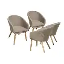 Bild 1 von Garden Pleasure Gartenstuhl-Set 'Visalia' grau 4-teilig
