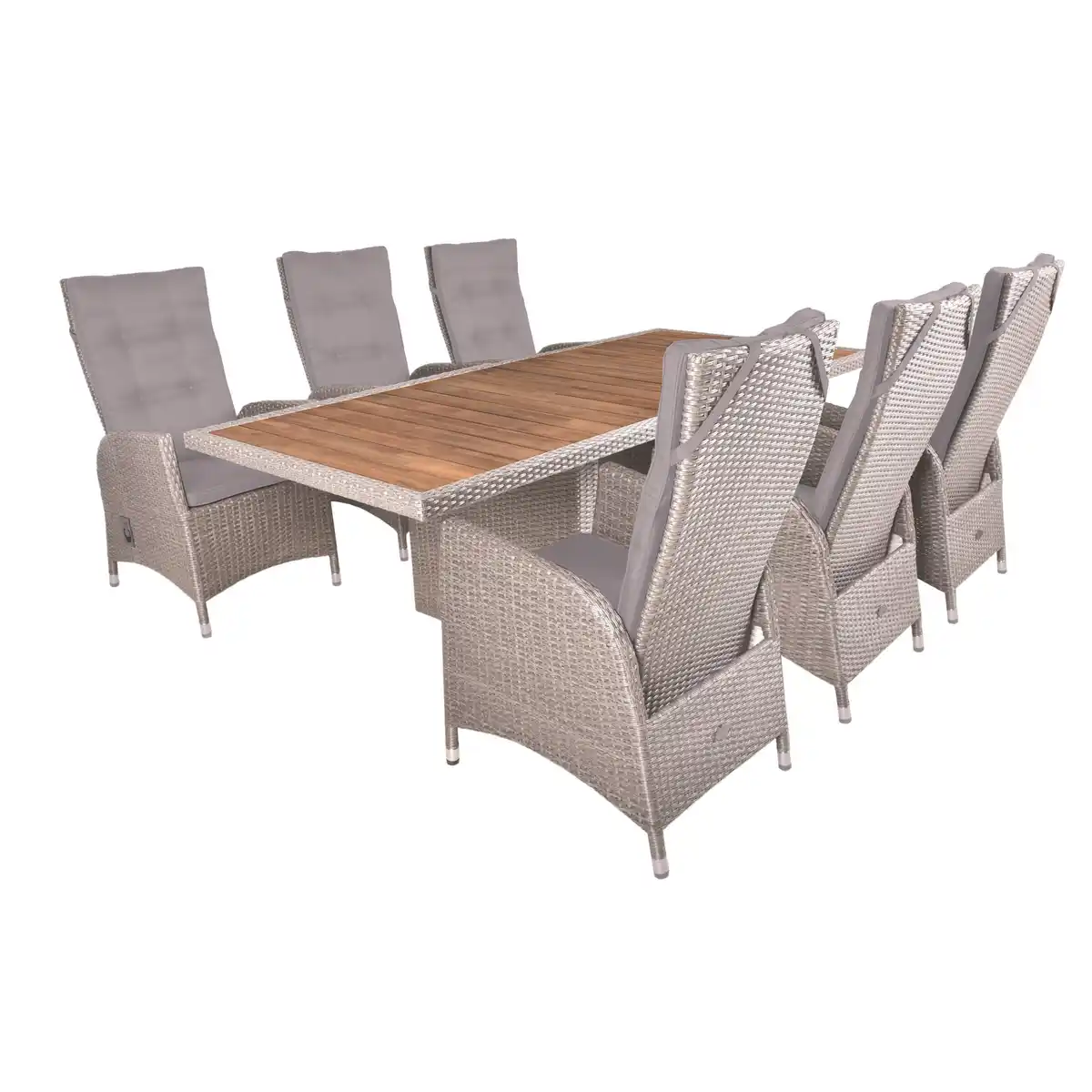 Bild 1 von Garden Pleasure Gartenmöbel-Set 'Braga' braun 7-teilig