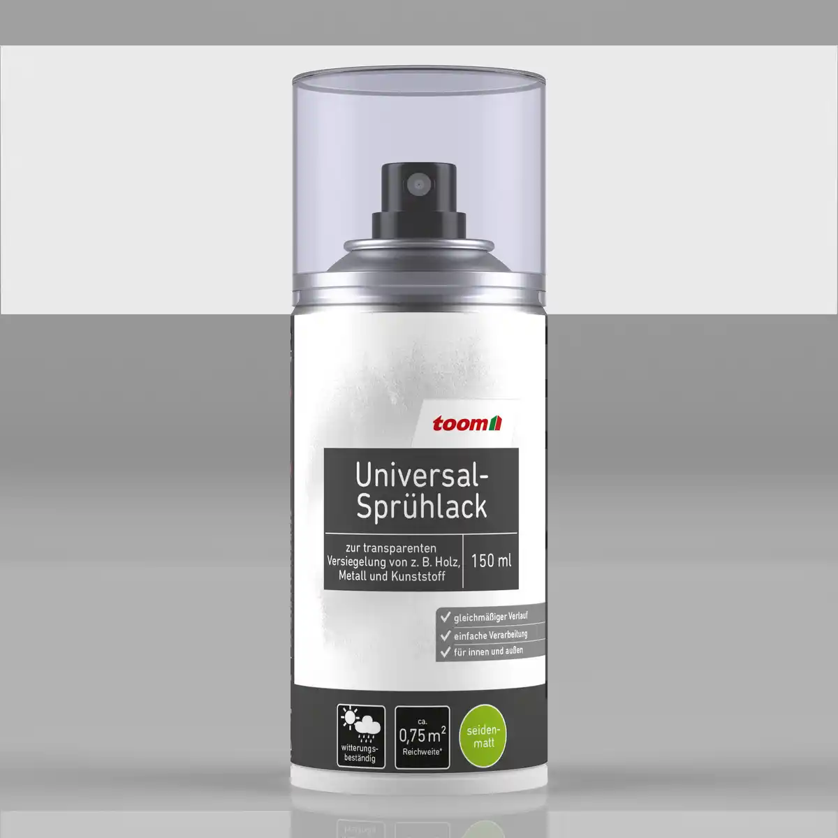 Bild 1 von toom Universal-Sprühlack transparent seidenmatt 150 ml