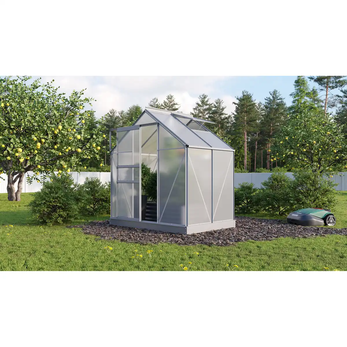 Bild 1 von Vitavia Gewächshaus 'Planet 2500' 192,2 x 130 cm mit 6 mm Hohlkammerplatten smaragdfarben