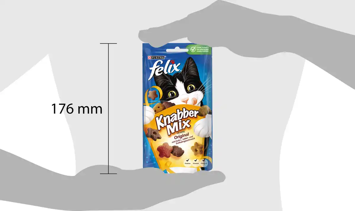 Bild 4 von Felix Knabber Mix Original mit Huhn-, Leber- & Truthahngeschmack, 60 g