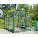 Bild 1 von Vitavia Gewächshaus 'Triton 5000' 190,4 x 253,5 cm mit 3 mm Sicherheitsglas smaragdfarben