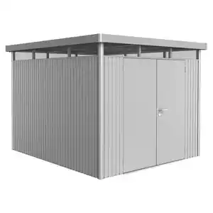 Biohort Gerätehaus "HighLine" H5 silbern Doppeltür