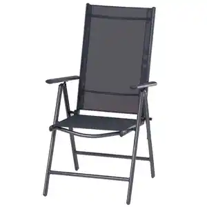 Klappsessel 'Saturn' schwarz 56 x 108 x 67 cm