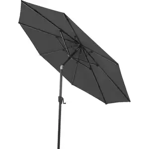 Siena Garden Mittelstockschirm 'Cedro' anthrazit/meliert Ø 300 cm