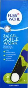 FUSSWOHL 3 IN 1 Gel Sohle Work Größe 41-46