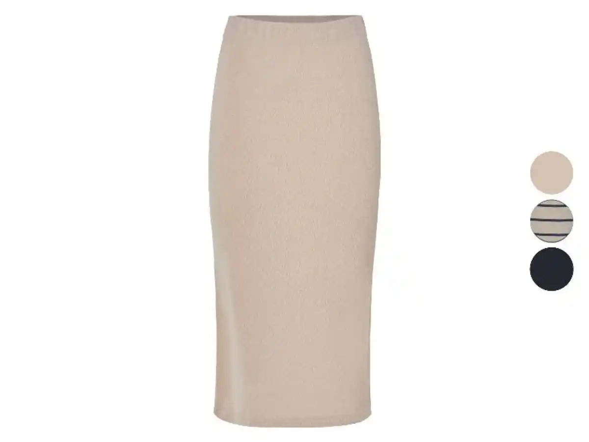 Bild 1 von esmara® Damen Midirock in Strukturstrick Damen Midirock mit Strukturmuster Strukturierter Midirock für Damen Modischer Damen Midirock in Strick